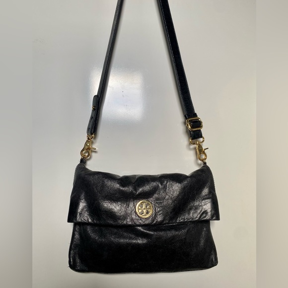 Tory Burch Bags Tory Burch Dena Foldover Messenger Leather Bag